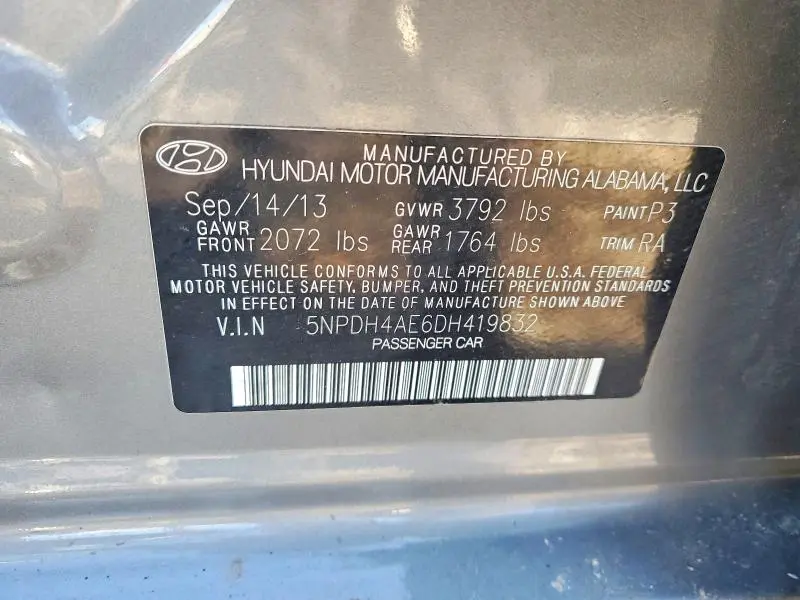 2013 HYUNDAI ELANTRA GLS  