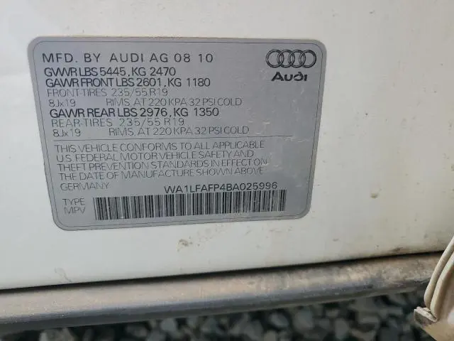 2011 AUDI Q5 PREMIUM PLUS  