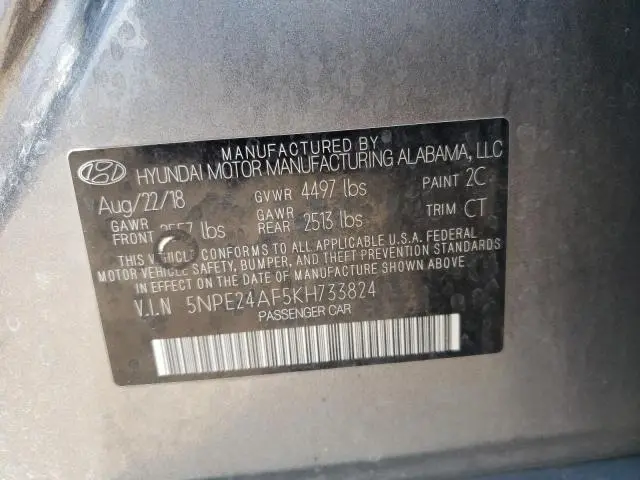 2019 HYUNDAI SONATA SE  