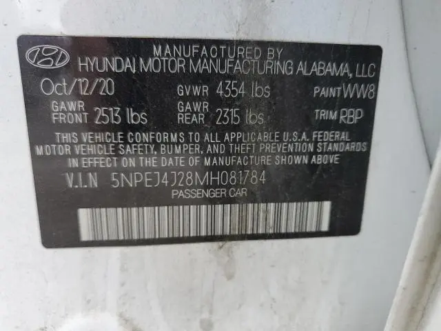 2021 HYUNDAI SONATA SEL PLUS  