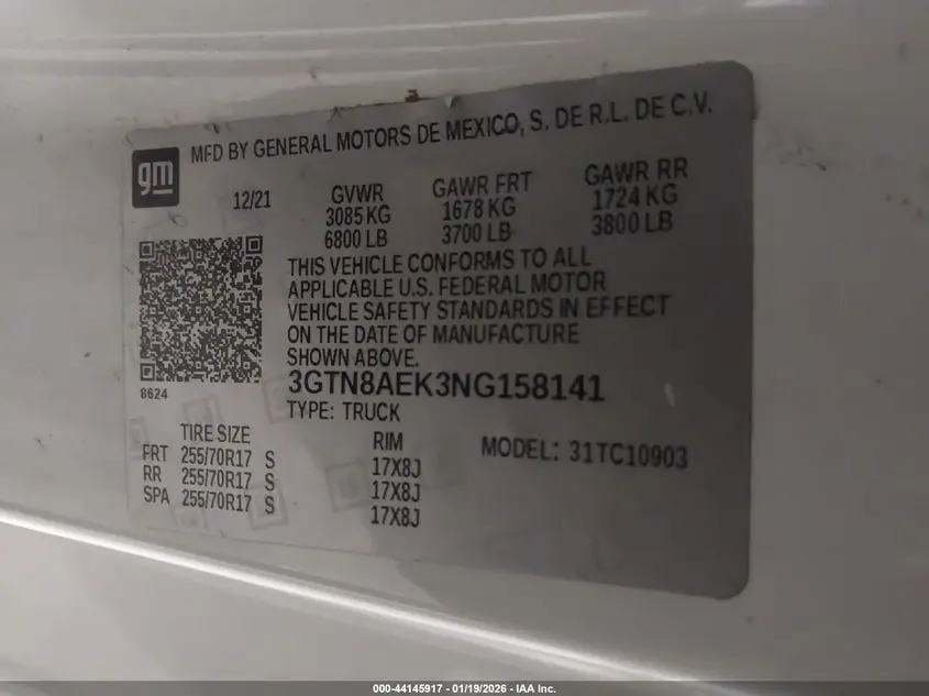 2022 GMC SIERRA 1500 LIMITED 2WD  LONG BOX PRO