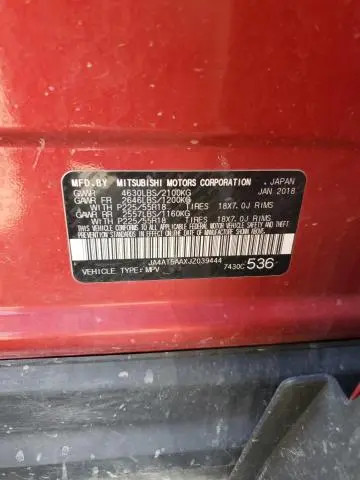 2018 MITSUBISHI ECLIPSE CROSS SE  