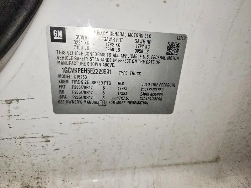 2014 CHEVROLET SILVERADO K1500  