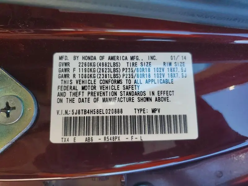 2014 ACURA RDX TECHNOLOGY  