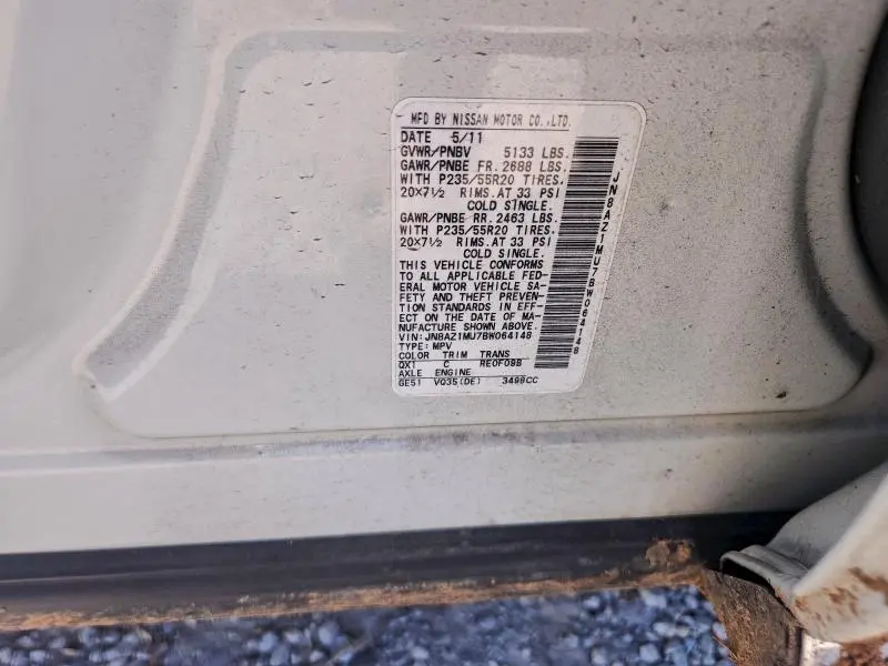 2011 NISSAN MURANO S  