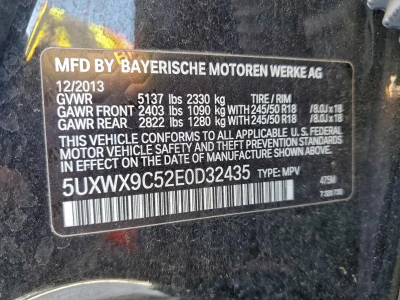 2014 BMW X3 XDRIVE28I  