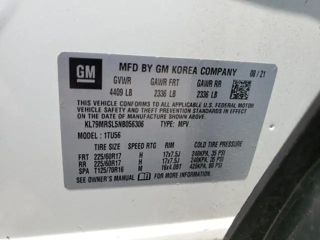 2022 CHEVROLET TRAILBLAZER LT  