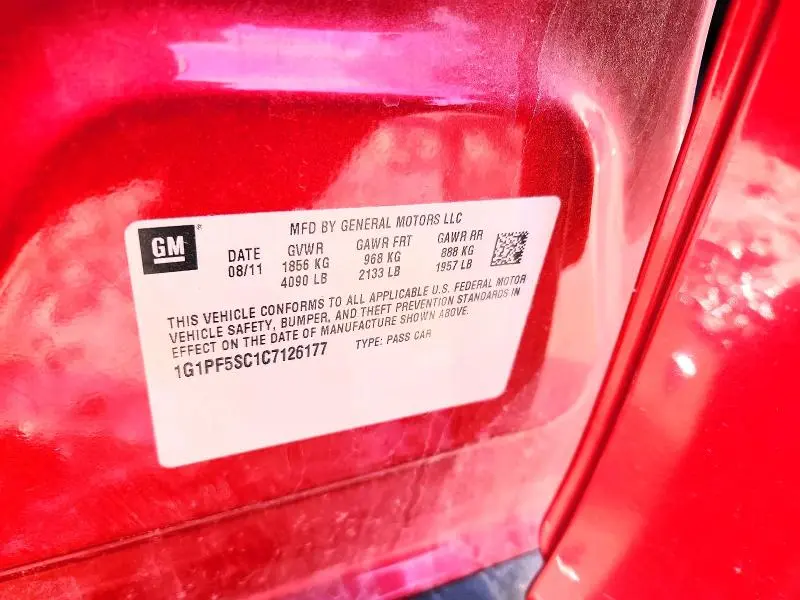 2012 CHEVROLET CRUZE LT  