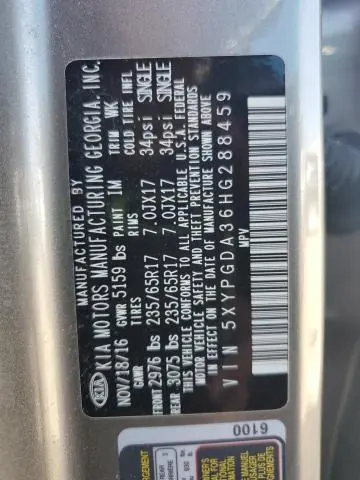 2017 KIA SORENTO LX  