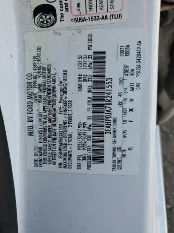 2011 FORD FUSION SEL  