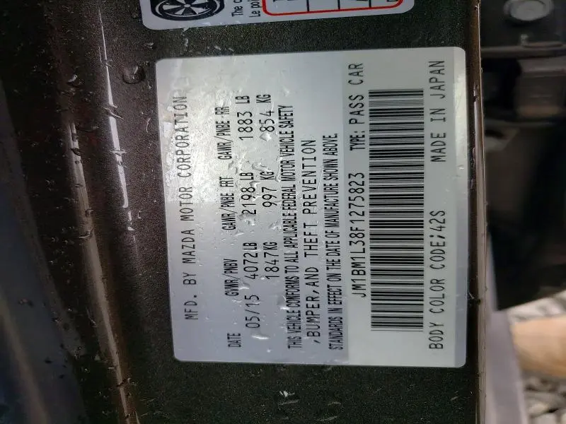 2015 MAZDA 3 TOURING  