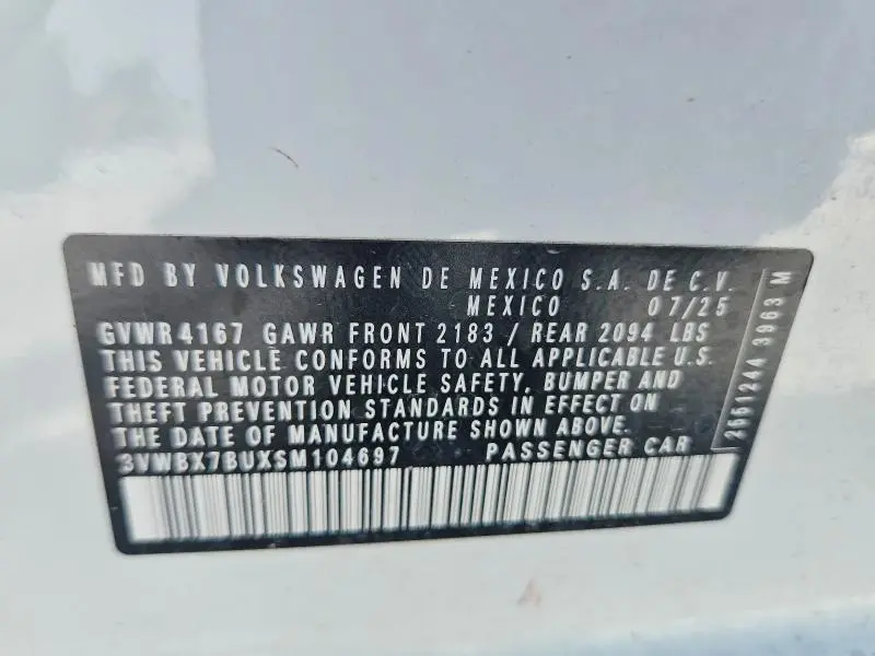 2025 VOLKSWAGEN JETTA SPORT  