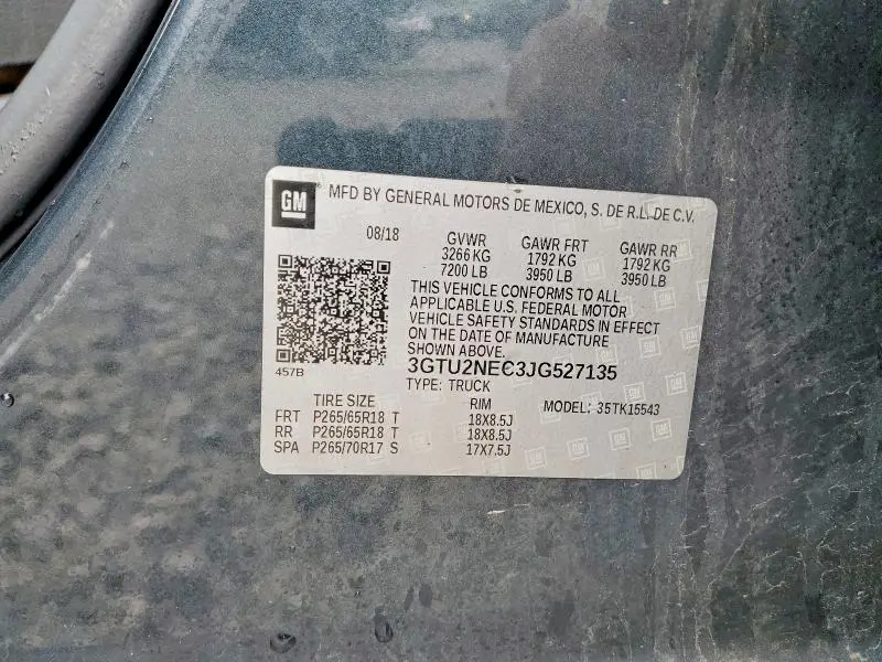 2018 GMC SIERRA   