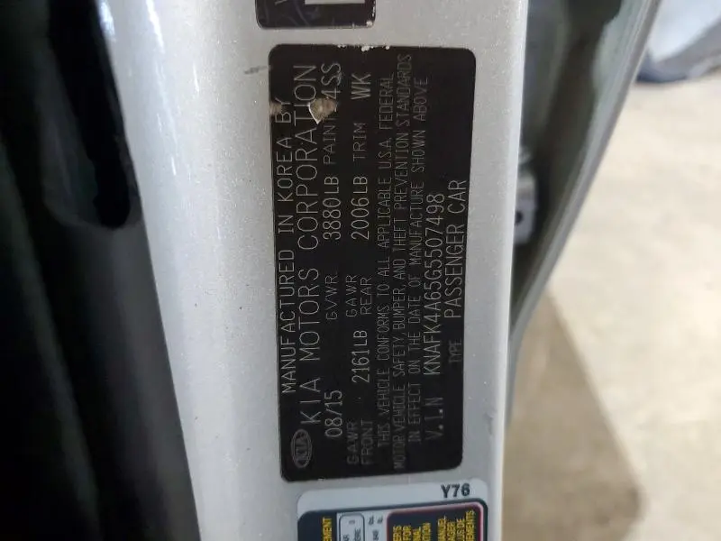 2016 KIA FORTE LX  