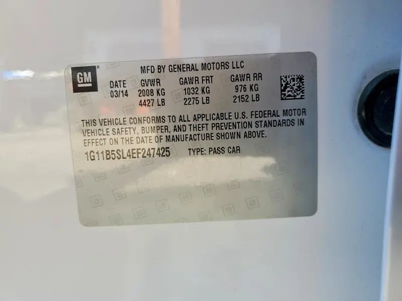 2014 CHEVROLET MALIBU LS  