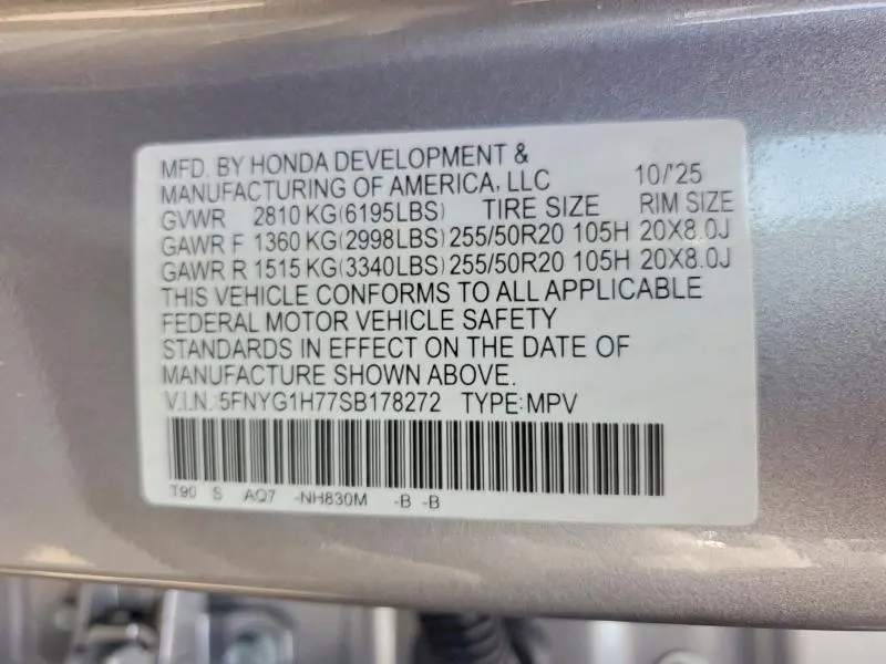 2025 HONDA PILOT TOURING  