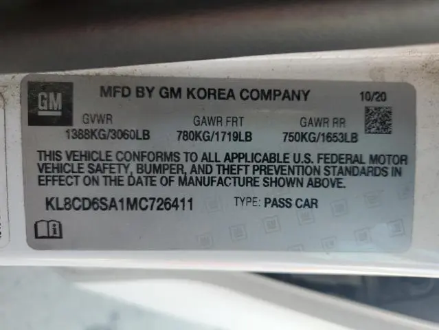 2021 CHEVROLET SPARK 1LT