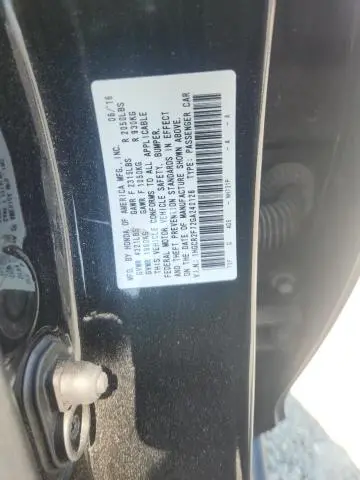 2016 HONDA ACCORD EX