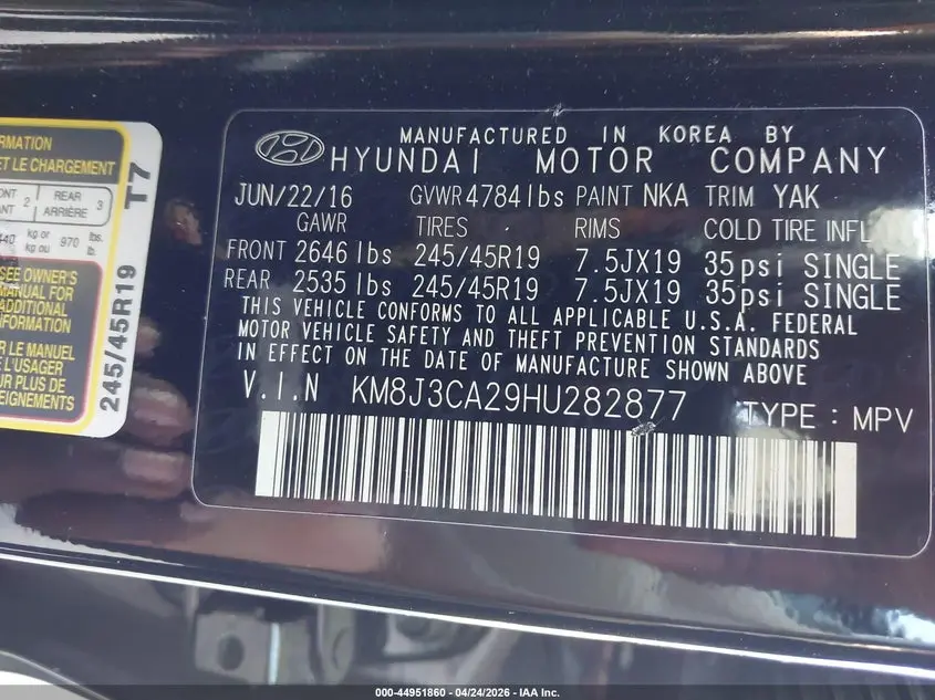 2017 HYUNDAI TUCSON LIMITED