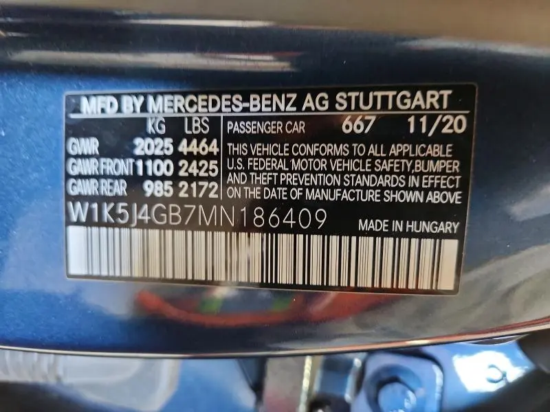 2021 MERCEDES-BENZ CLA 250  