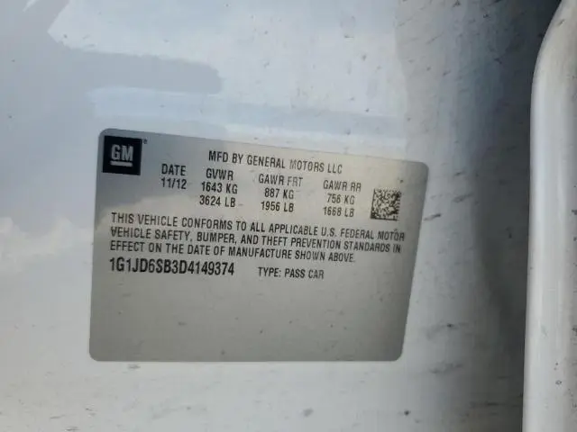 2013 CHEVROLET SONIC LT  