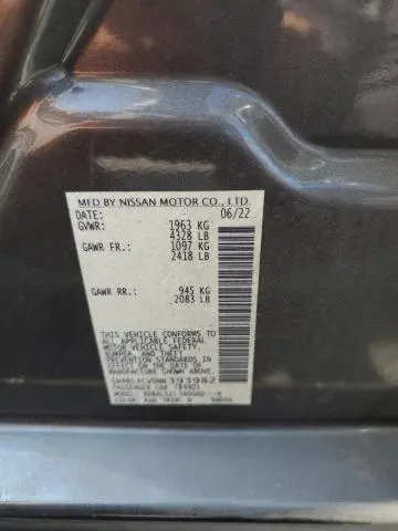 2022 NISSAN ALTIMA SR  