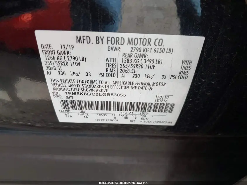 2020 FORD EXPLORER ST