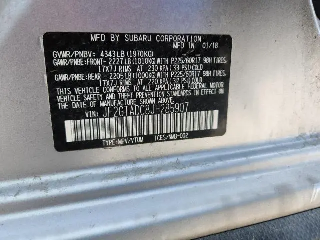 2018 SUBARU CROSSTREK PREMIUM  