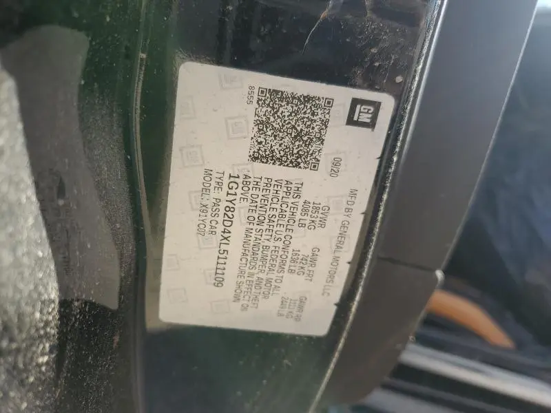 2020 CHEVROLET CORVETTE STINGRAY 3LT  