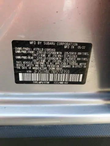 2022 SUBARU CROSSTREK LIMITED