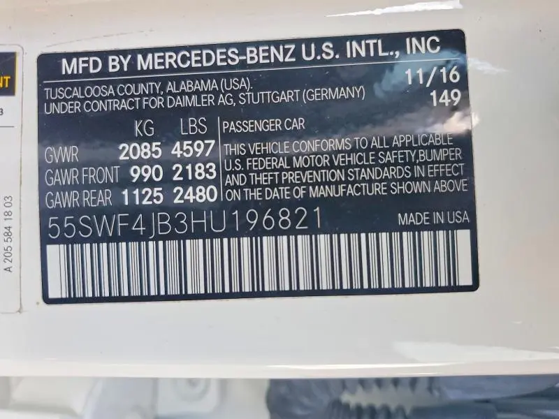 2017 MERCEDES-BENZ C 300  