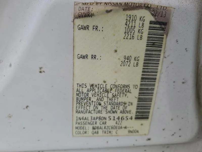 2013 NISSAN ALTIMA 2.5  