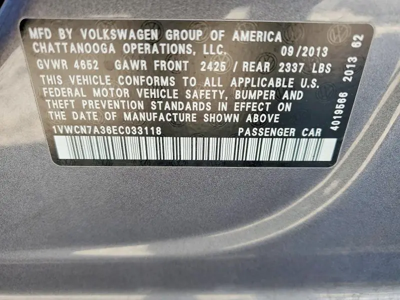 2014 VOLKSWAGEN PASSAT SEL  