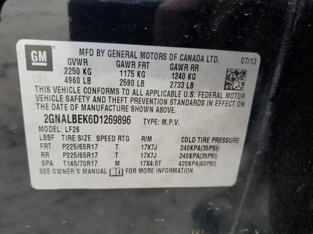 2013 CHEVROLET EQUINOX LS  