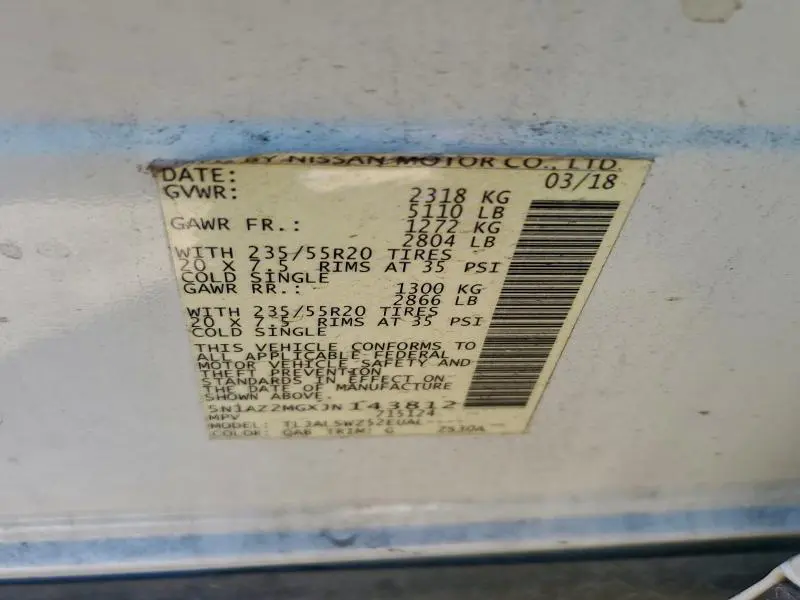 2018 NISSAN MURANO S  