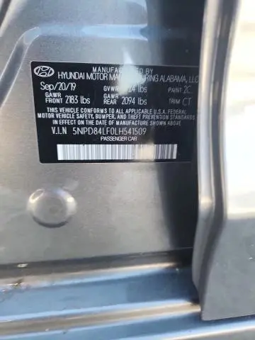 2020 HYUNDAI ELANTRA SEL  