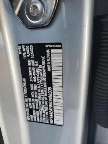 2019 PORSCHE CAYENNE   