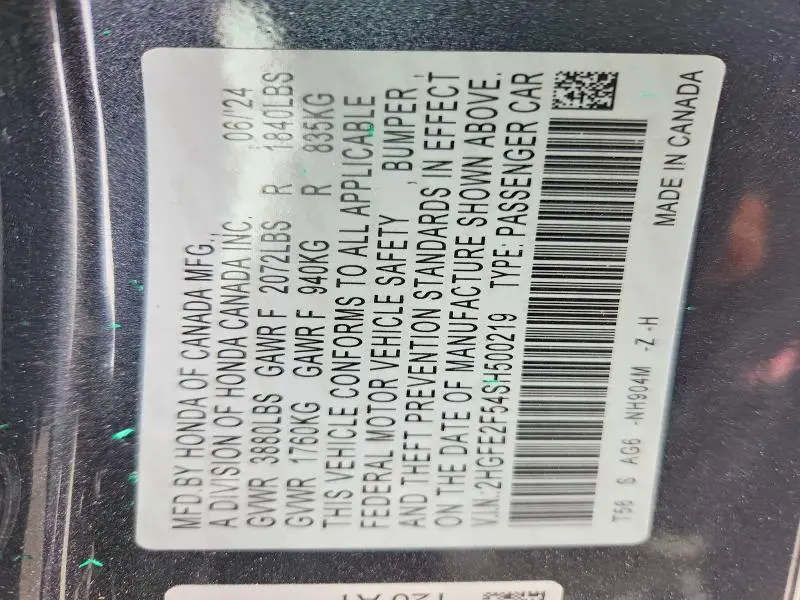 2025 HONDA CIVIC SPORT  