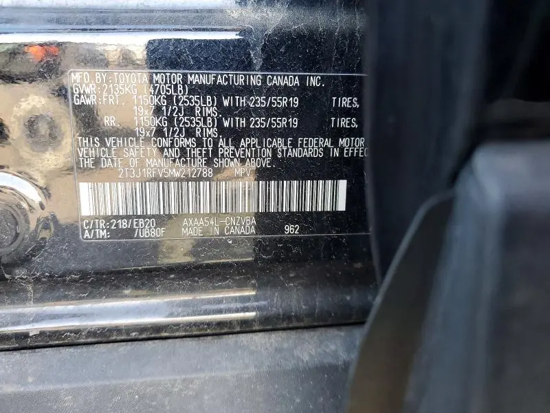 2021 TOYOTA RAV4 ADVENTURE  