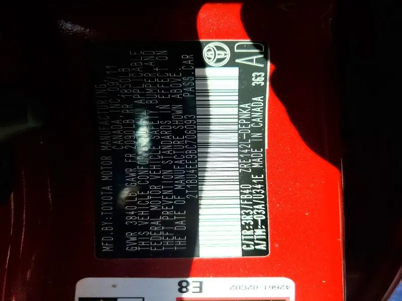 2011 TOYOTA COROLLA LE  