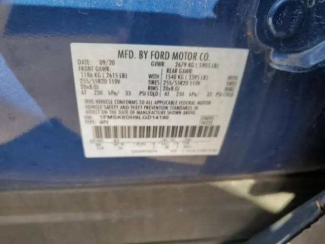 2020 FORD EXPLORER XLT  