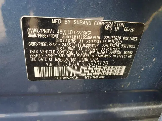 2020 SUBARU FORESTER LIMITED