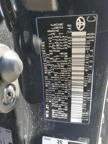 2023 TOYOTA COROLLA LE