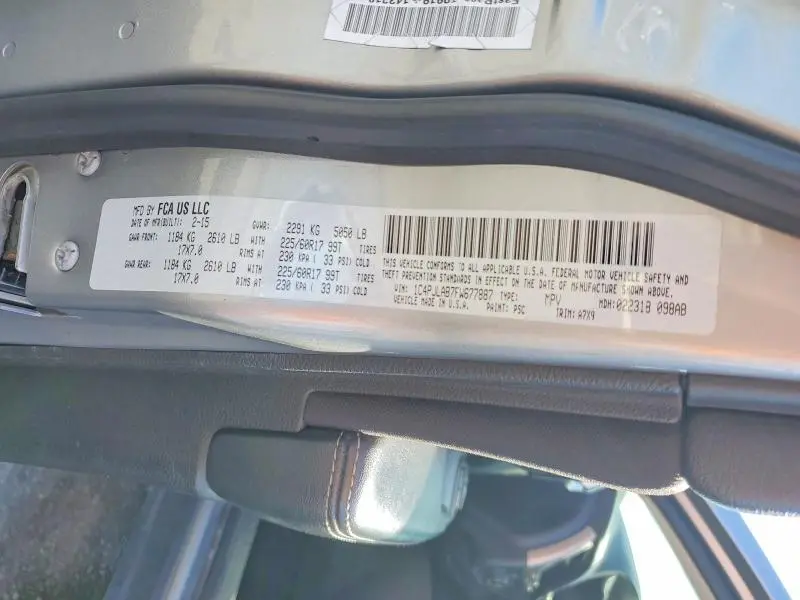 2015 JEEP CHEROKEE SPORT  