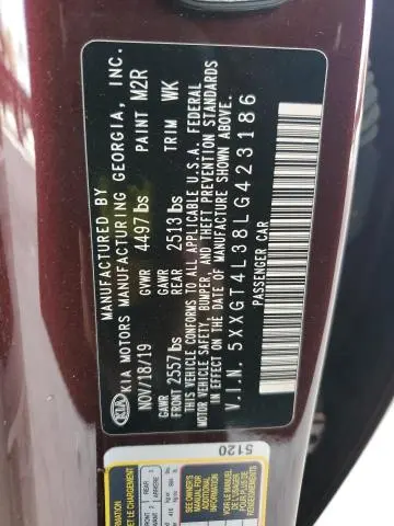 2020 KIA OPTIMA LX  