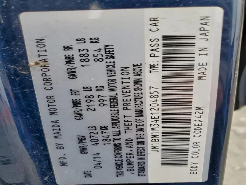 2014 MAZDA 3 GRAND TOURING  