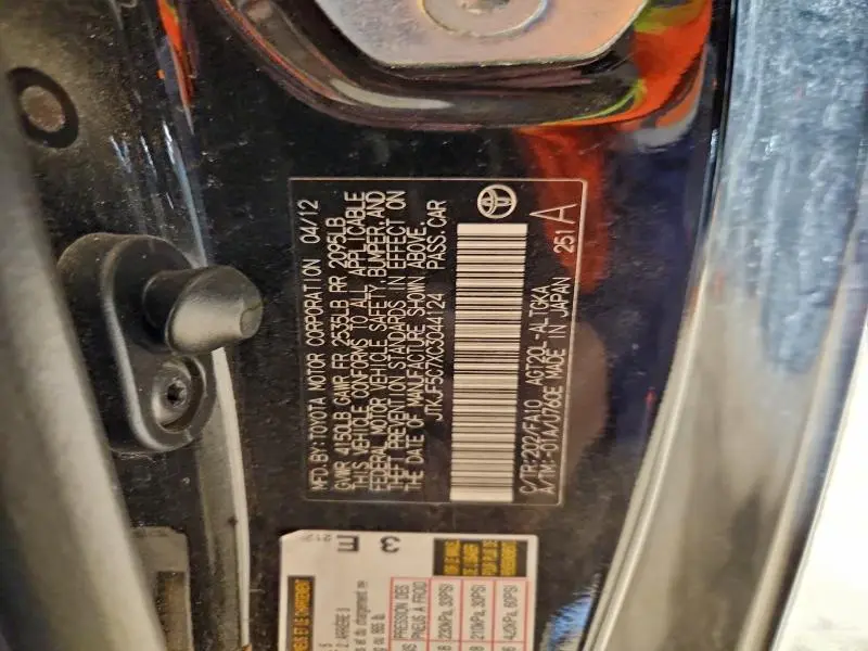 2012 TOYOTA SCION TC   