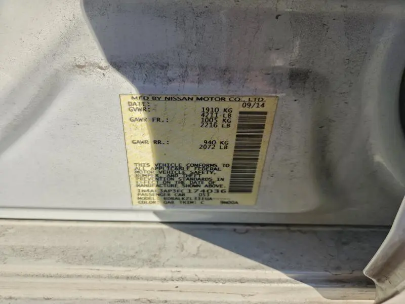 2015 NISSAN ALTIMA 2.5  