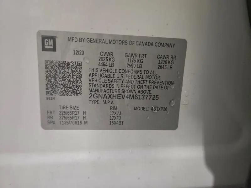 2021 CHEVROLET EQUINOX LS  