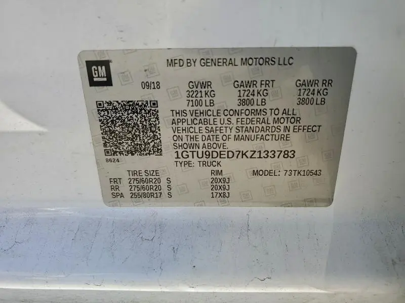 2019 GMC SIERRA K1500 SLT  